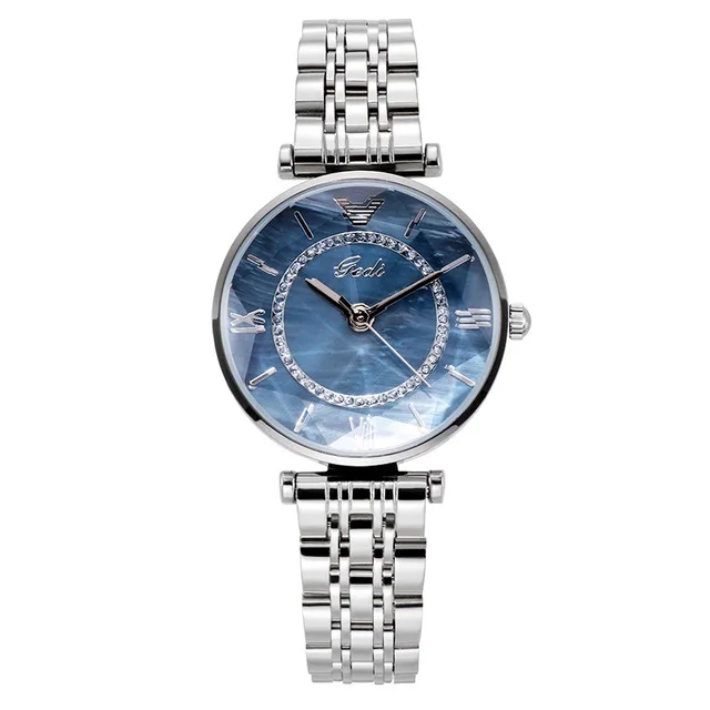 

Luxury Gypsophila Shell Design Fashion Women Watches Rose Gold Dial Stainless Steel Band Quartz Wrist Watch Waterproof Relogio