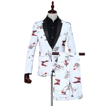 

Chinese Style Traditional Suit Printing Comfortable Three-dimensional Tailoring Wedding Photo Performance Host