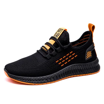 

Fashion Shoes Men Breathable Lace-up Casual Shoes Men Men Shoes Sneakers Black Summer Comfortable Walking Lightweight Rubber