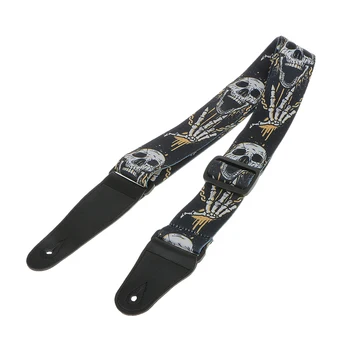 

Adjustable Acoustic Electric Guitar Shoulder Strap w/ Skull Design Bass Belt Guitar Parts & Accessories