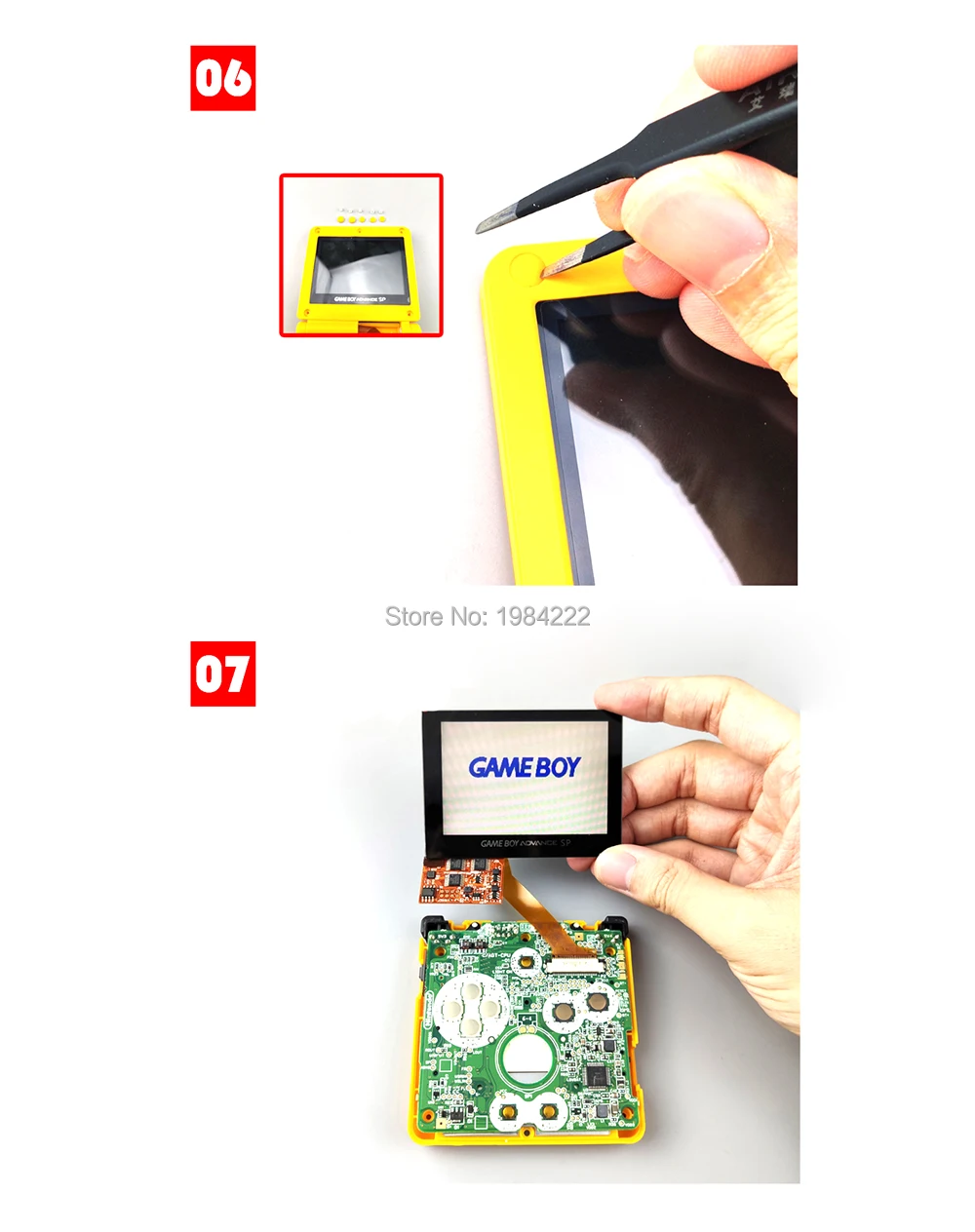 Для nintendo Game Boy Advance SP GBA SP AGS 101 ips экран ЖК-дисплей с подсветкой ярче Ремонт Замена подсветка экран
