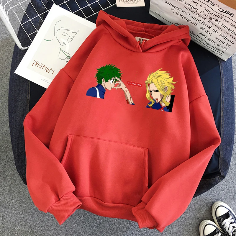 

Women Autumn bakugo katsuki and Midoriya Izuku Hoodie my hero academia Sweatshirts Hoody Streetwear Plus Size casual Sweatshirts