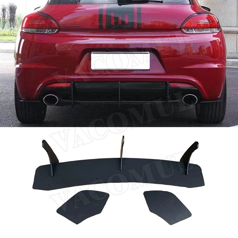 Высококачественный задний диффузор для губ из АБС пластика отделка Volkswagen VW Scirocco R