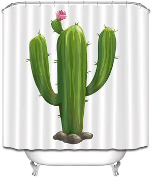 

Fleur de Cactus du désert à la Mexicaine Rideau de Douche antibactérien HD Facile à Nettoyer