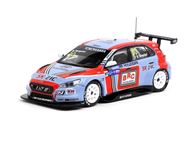 Гудронированное шоссе работает 1: 64 hyundai i30 N TCR WTCR Чемпион гонки литья под давлением модель автомобиля