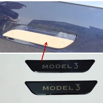 

ABS Carbon Fiber Side Door Handle Cover Cup Protective Sticker Cover Trim Auto Accessories For Tesla Model S 2017 2018 2019