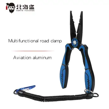 

North pirate multi-function eagle mouth road tongs stainless steel fishing tongs take hook pliers with lost rope