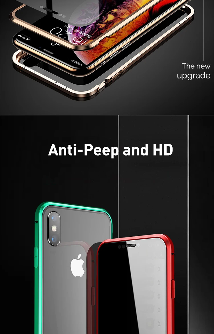 Магнитный адсорбционный чехол для IPhone 11 Pro XS MAX X XR 8 7 Plus 6 6s чехол двухсторонний стеклянный Магнитный чехол 7 Plus Funda Coque
