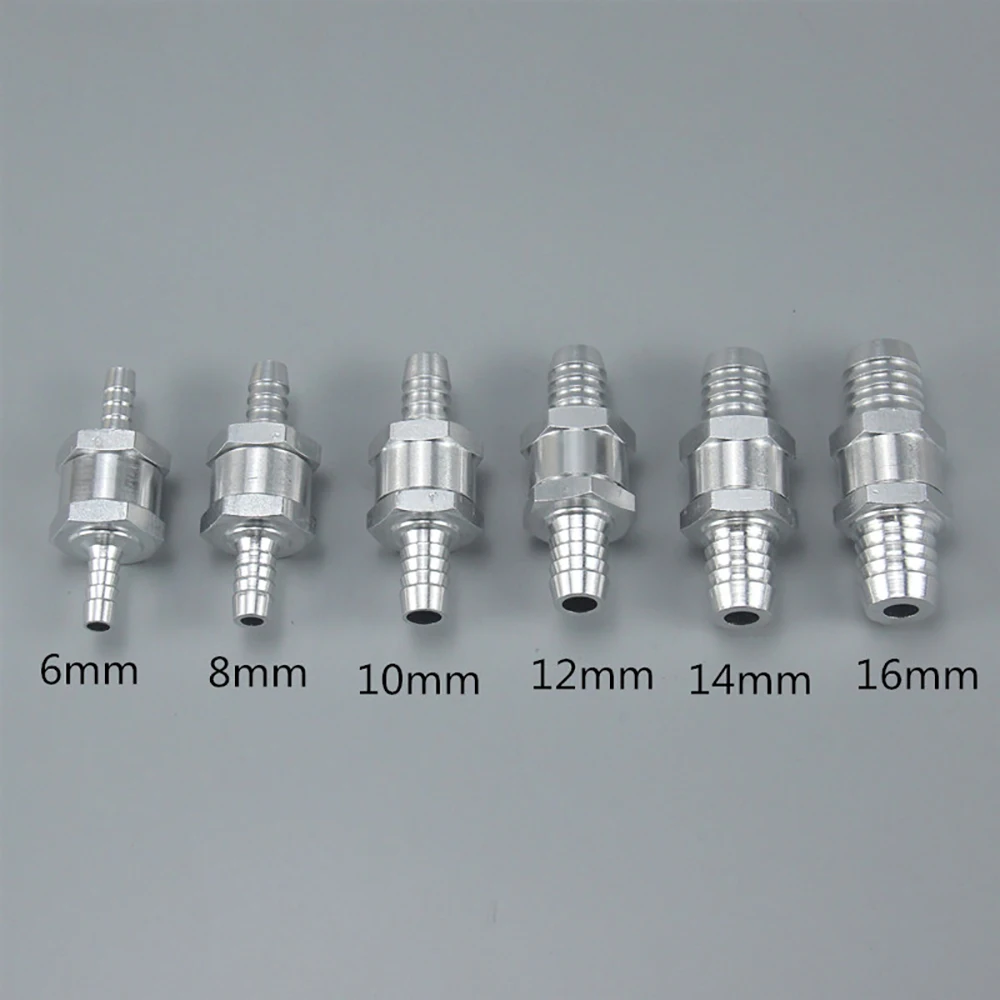 Aluminum Fuel Check valve for fuel system (gasoline diesel)-6mm, 8mm, 10mm, 12mm, 14mm, 16mm fuel check valve