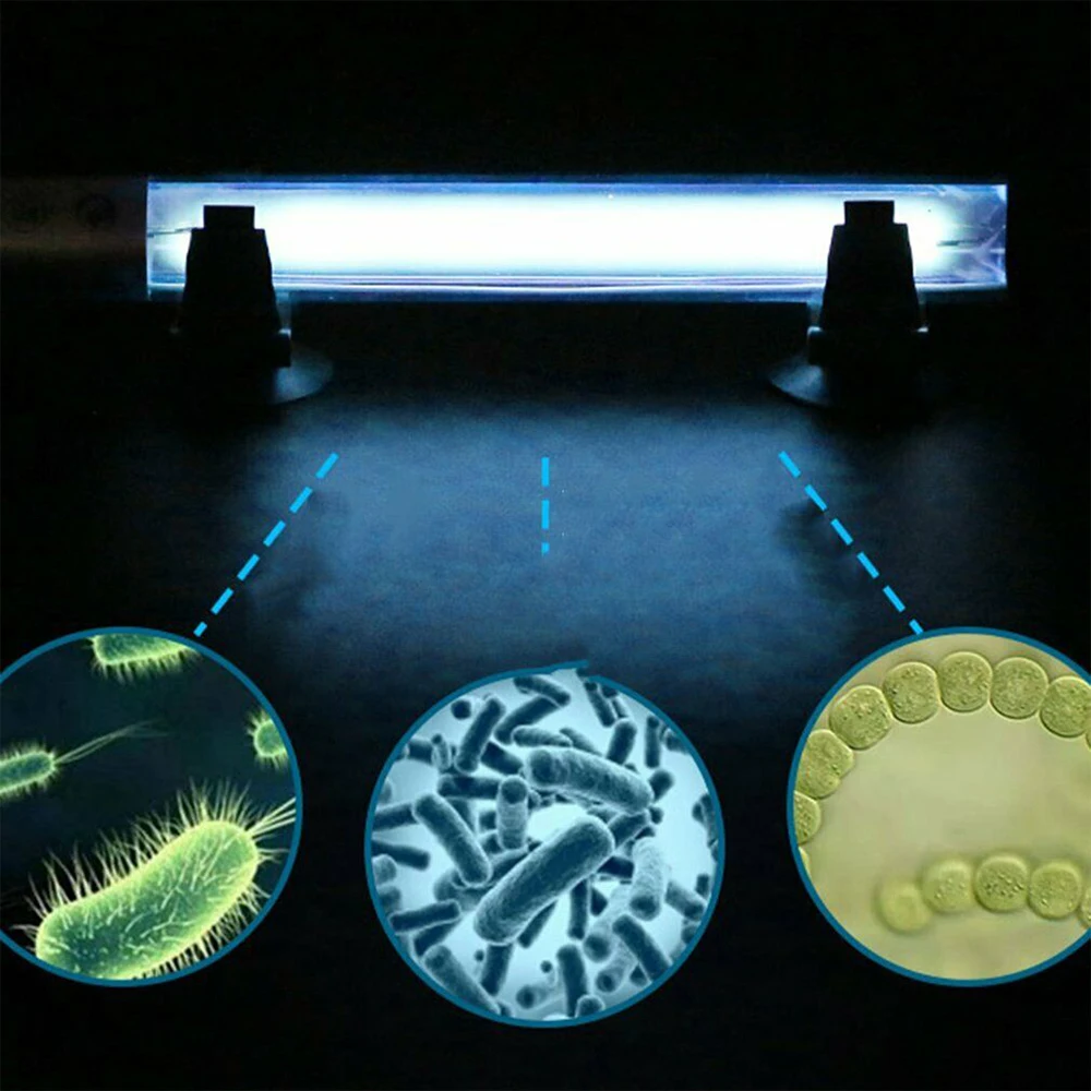 Аквариумное освещение аквариума бактерицид уфл дезинфицирование очиститель воды аквариум лампа UVC огни стерилизатор UV лампа