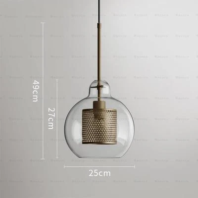 C25CM gold Современный стеклянный подвесной светильник скандинавский роскошный подвесной светильник для гостиной Лофт промышленный подвесной светильник Декор кухня блеск светильник - Цвет корпуса: C25CM gold