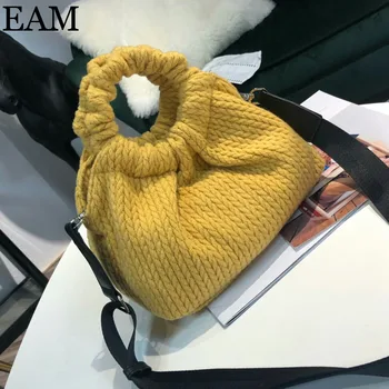 

[EAM] Classic Plush Bags for Women 2020 Winter Shoulder Handbags Female Travel Clutch Lady Fashion Lux Women's Hand Bag 8A218