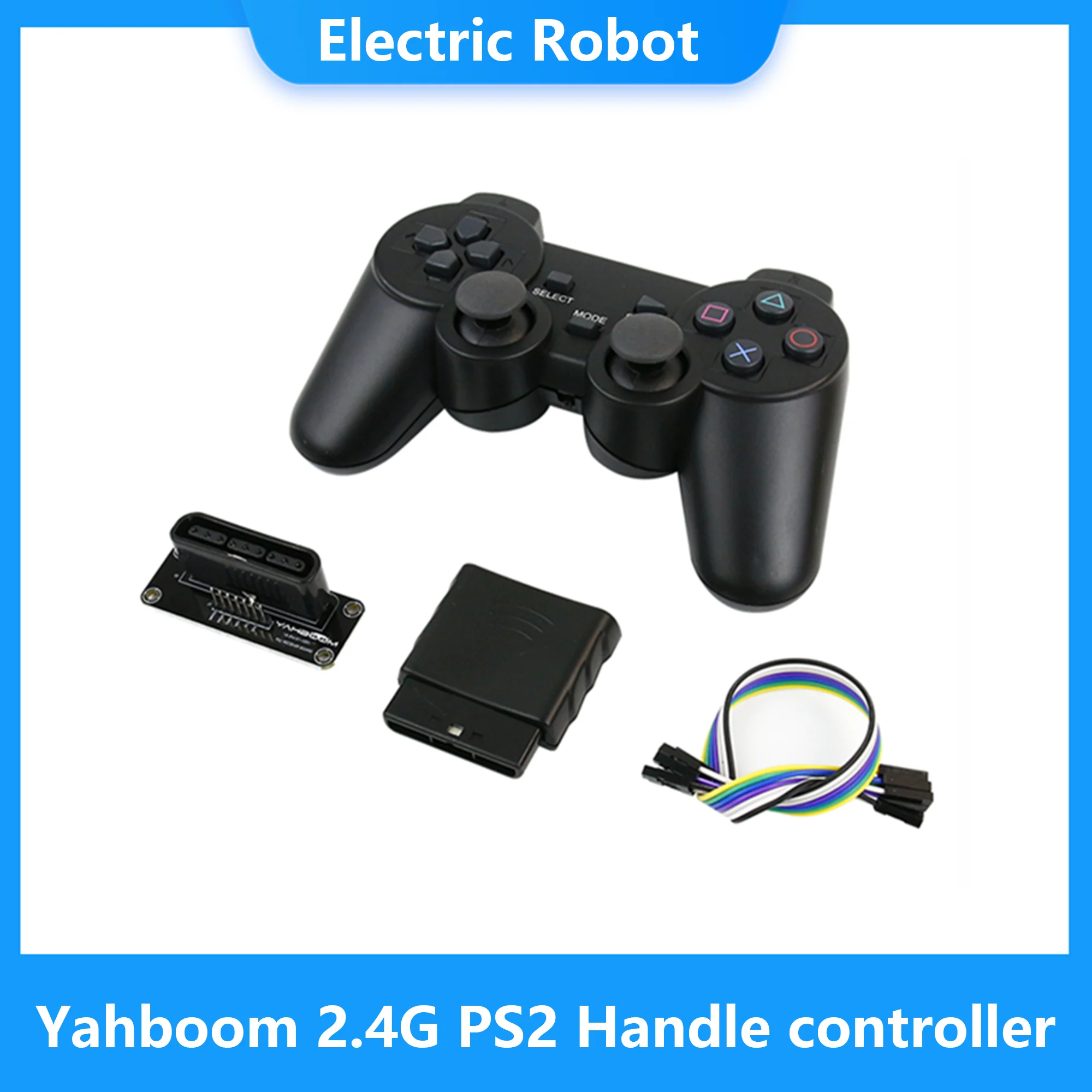 Yahboom 2.4G  PS2 ڵ Ʈѷ, κ Ʈ ڵ  