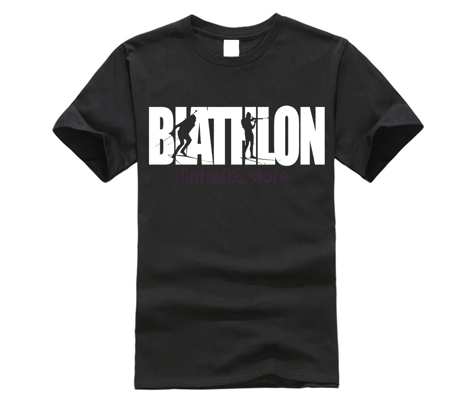 New Tops 2020 Print Letters Men t-shirt 100% Cotton Shirts Biathlon Wintersport Schrift Clothing | Мужская одежда