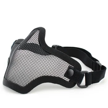 

Airsoft Paintball V1 Strike Metal Mesh Half Face Tactical Mask Skull Military Hunting Accessories Wagame Army Masks