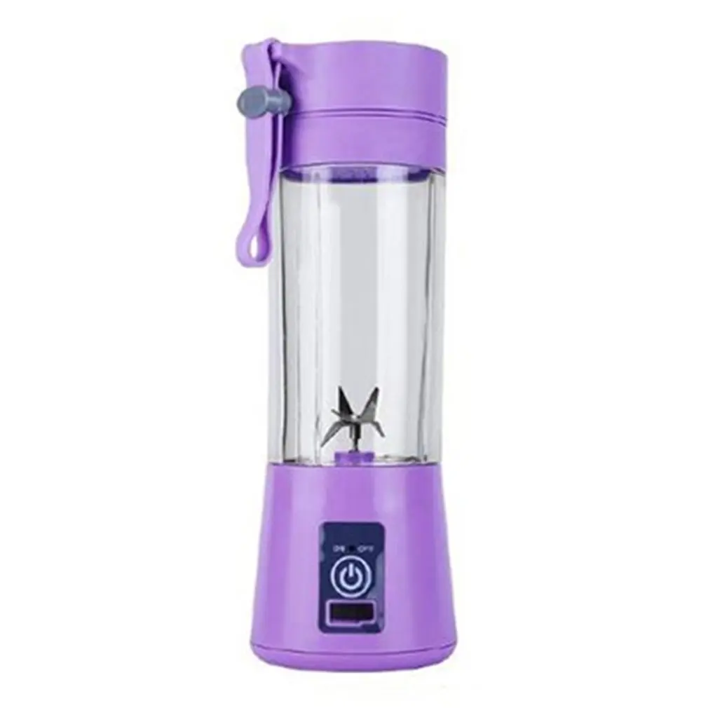 

380ml Electric Fruit Citrus Orange Lemon Juicer Maker USB Rechargeable 4 Blade Portable Blender Mixer Water Bottle Juicing Cup