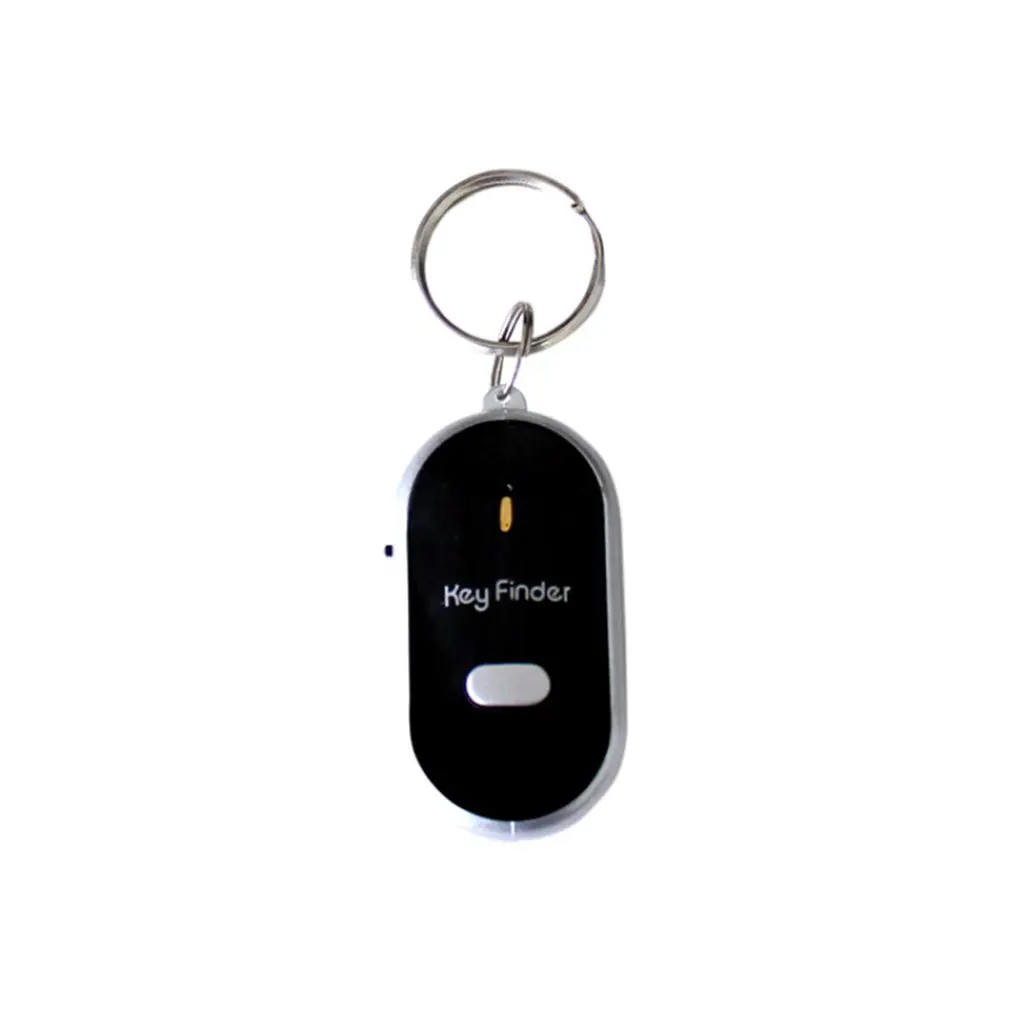 Умный брелок для ключей с датчиком против потери, светодиодный брелок для ключей со свистком