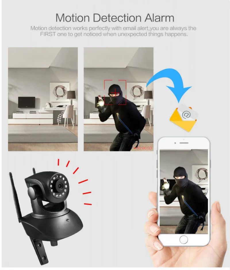 IP Камера Беспроводной домашняя ip камера видеонаблюдения с поддержкой Wi Surveillance1080P