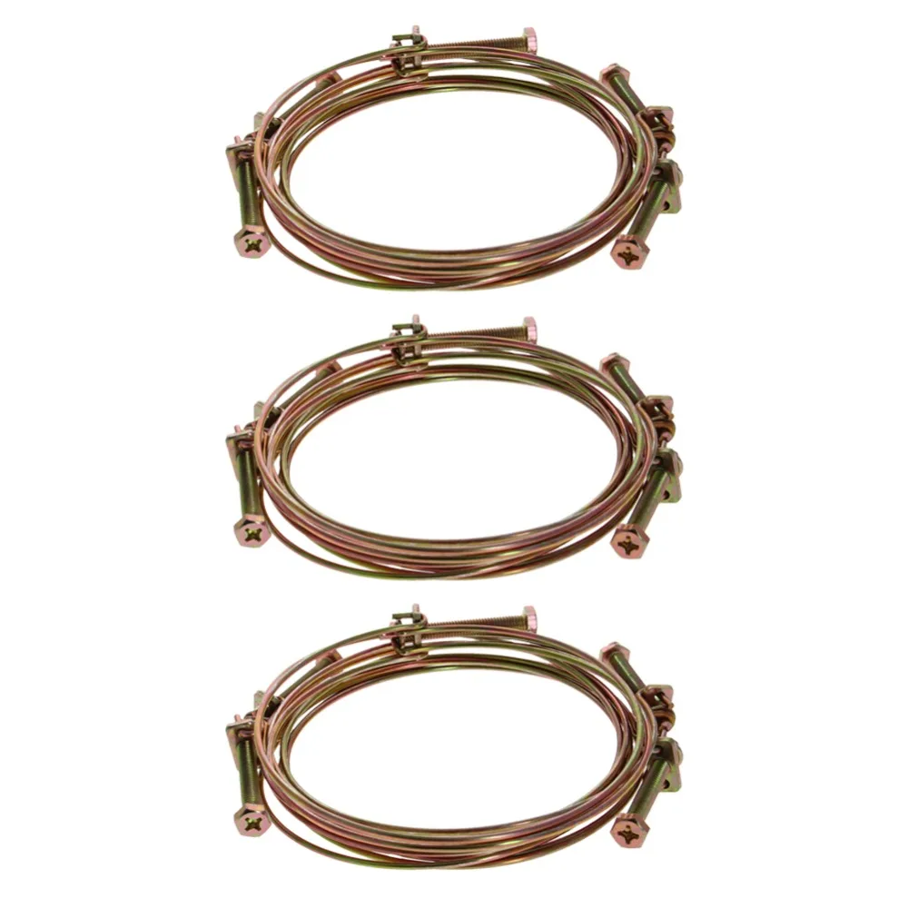 MroMax Double Steel Wire Strong Clamp Iron Inner Diameter 85/90/95/100/110mm Galvanized Thickness 2.2mm Screw Length 6*50/6*60mm