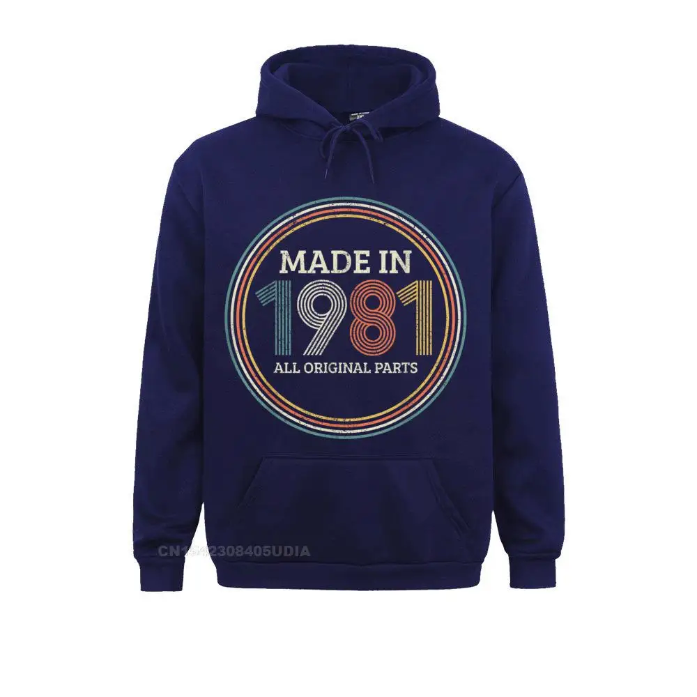 Cheap Mens Sweatshirts Mens 40th Birthday Funny Gift Retro Vintage 1981 Original Parts T-Shirt__B5806 comfortable Hoodies NEW YEAR DAY Sportswears Long Sleeve Mens 40th Birthday Funny Gift Retro Vintage 1981 Original Parts T-Shirt__B5806navy