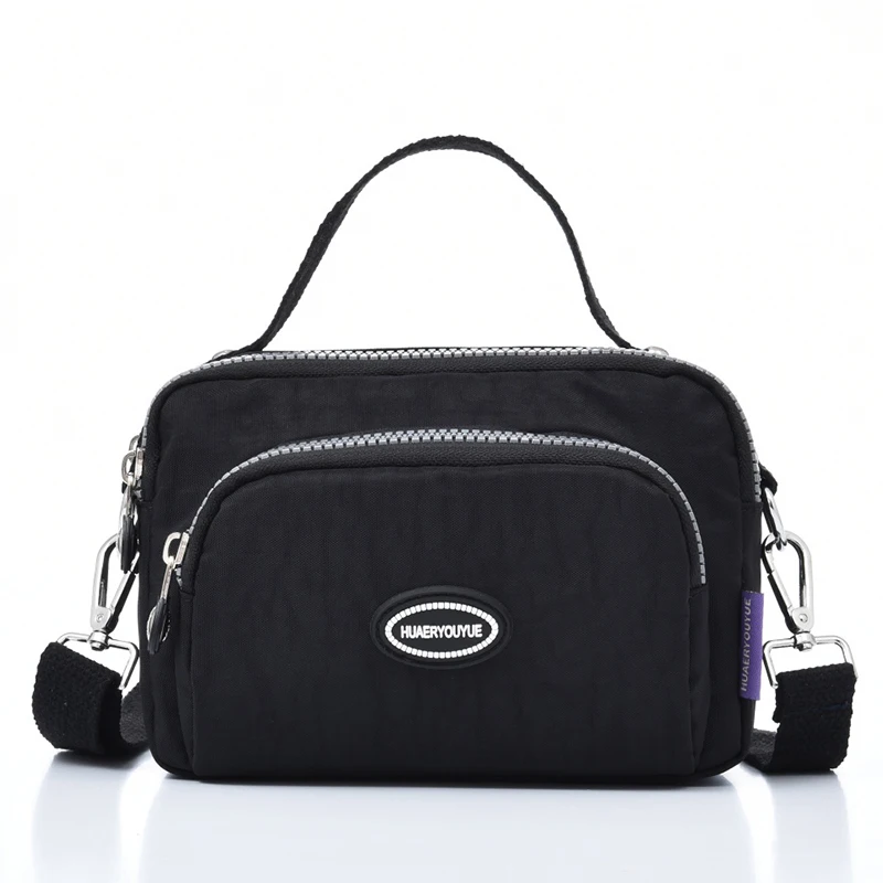 Women Waterproof Nylon Crossbody Bags Travel School Message Bag For Female Ladies Solid Zipper Pack Tote Shoulder Bag Handbag