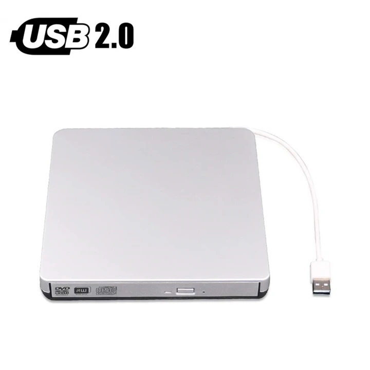 YAHEY USB 2,0 Внешний DVD привод проигрыватель дисков DVD-RW горелки оптический CD/DVD приводы писатель рекордер портативный для портативных ПК Windows