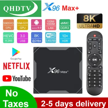 

Authentic 8K X96 MAX plus Android 9.0 TV Box Smart TV Box S905X3 Media Player 32G 64G Leadcool QHDTV code X96MAX set top box