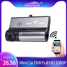 Minicámara oculta DVR para coche, videocámara Full HD 1080P, visión nocturna, grabadora de conducción, WIFI, aplicación para teléfono, vigilancia de aparcamiento 24H, cámara de salpicadero