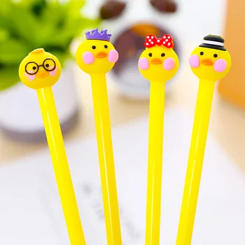 

Cartoon Cute Duck Gel Pens Blue Ink Korean Kawai Creative Animal Stationery Anime School Office Kawaii Accessory Thing Wholesale