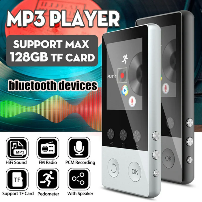 Портативный Bluetooth MP3/4 музыкальный плеер с FM Hi-Fi без потерь поддержка tf-карты DU55