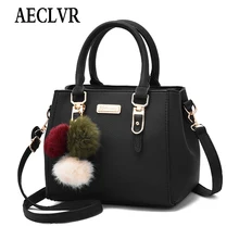 AECLVR بلون بولي Leather حقائب سيدات جلدية عالية السعة المرأة حقائب الكتف Crossbody كل مباراة حقيبة صغيرة على الموضة المحافظ(China)