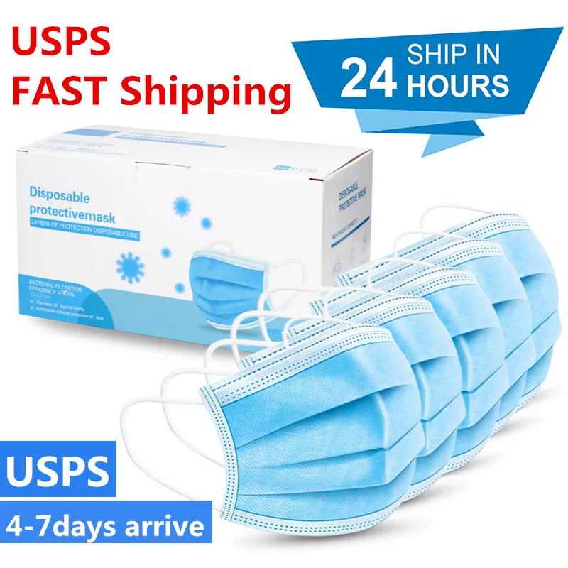 

Hesiod Fast delivery In Stock 10/20/30/50pcs 3-layer Mask Mouth Face Masks Non Woven Disposable Anti-Dust Meltblown Mask Face