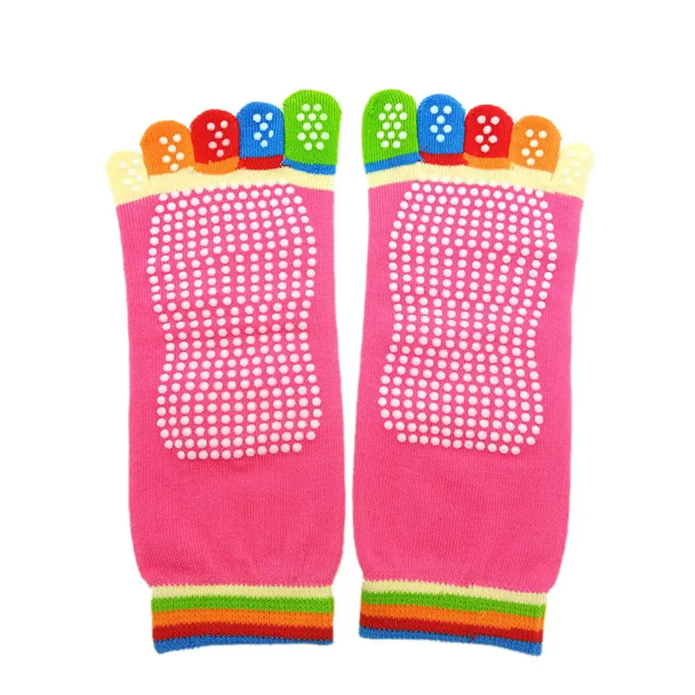 Хлопковые носки для йоги, нескользящие носки, тапочки, фитнес-оборудование, Пилатес, Йога, носки для женщин, спортивные, 10 цветов - Цвет: A