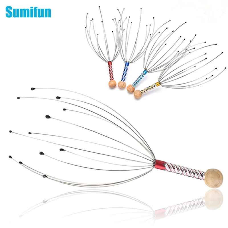 

Sumifun 1/2/3pcs Head Scalp Relaxed Handheld Octopus Massager Head Massager Scratcher Scalp Massage