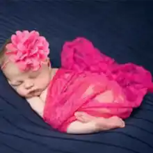 Новорожденный кружевной вышитый ребенок фотографии обертывания одеяло реквизит фото обертывания кружевной шарф с цветком повязка на голову