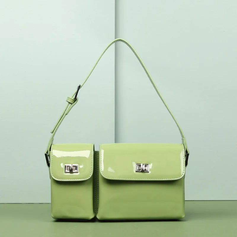 

2020 New Baguette Genuine Leather Lock Cow Leather Solid Purses and Handbags Shoulder Bag Luxury Handbags Women Bags Designer