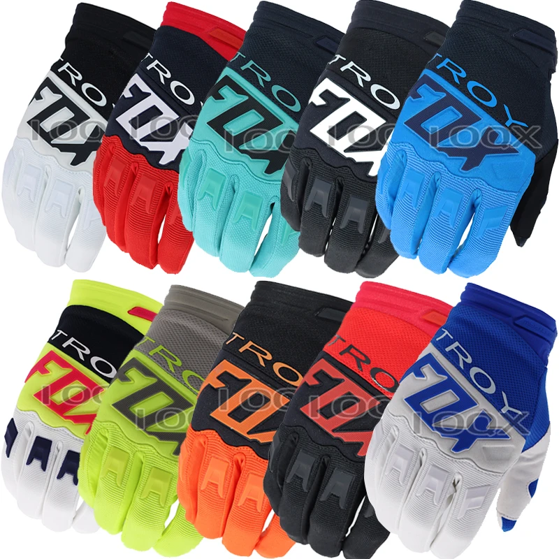 

10 Color Troy Fox MX Gloves Enduro Motocross Race MTB ATV Racing Mountain Dirtbike Off Road