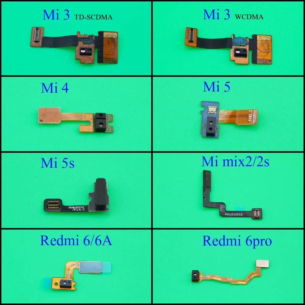 

Proximity Light Sensor Flex Cable Distance Sensing Connector For Xiaomi mi3 4 5 5S mix2 2s for redmi 6 6A 6pro Replacement Part