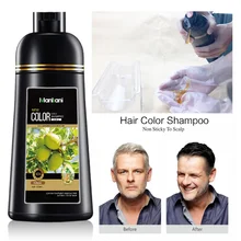 Shampoo instantâneo de alta qualidade, óleo de argan orgânico à base de ervas e branco, preto 99%