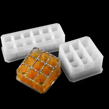 

1Pcs Rectangular Epoxy Resin Mold Crystal Lipstick Storage Box Silicone Molds For DIY Jewelry Making Handmade Crafts Accessories