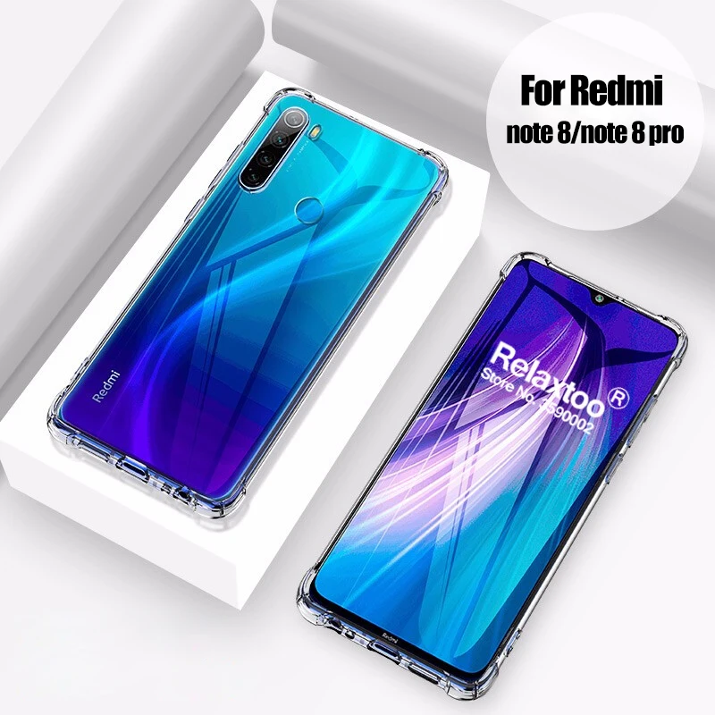 Силиконовый защитный чехол redmi note 8 pro противоударный мягкий ТПУ для xiaomi note8 8pro