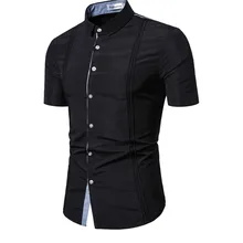 Осенняя гавайская рубашка, модная мужская повседневная рубашка на пуговицах с гавайским принтом, пляжный топ с коротким рукавом, блуза camisa masculina