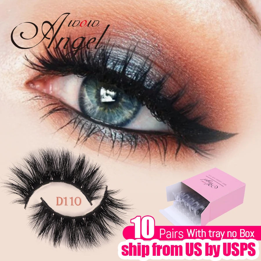 WOWANGEL 10 Pairs Wholesale No Box Eyelashes 3D Mink Lashes Natural/Thick Long Lashes Dramatic Soft False Eyelashes D101 WOWANGEL 10 Pairs Wholesale No Box Eyelashes 3D Mink Lashes Natural/Thick Long Lashes Dramatic Soft False Eyelashes D101