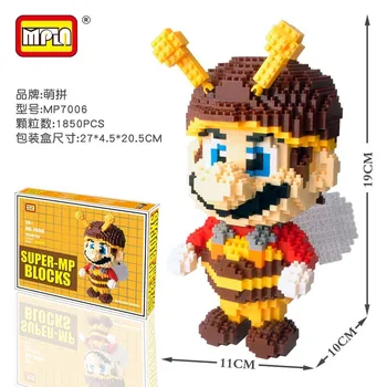 

1850pcs+ Mini Super Marioed Bros Mirco Bricks Figure Yoshied Luigi Diamond Building Block Model Toys For Children Gift MP7006