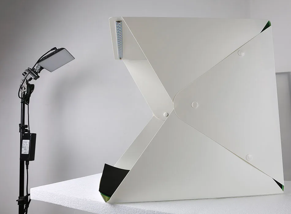 Botão da Caixa de Luz do Fundo da Foto tipo Tamanho Grande Folding Fotografia Photo Studio Softbox Lightbox Levou Suave Box Kit Luz do Fundo da Foto tipo 40cm Mod. 1435098 - Image 5
