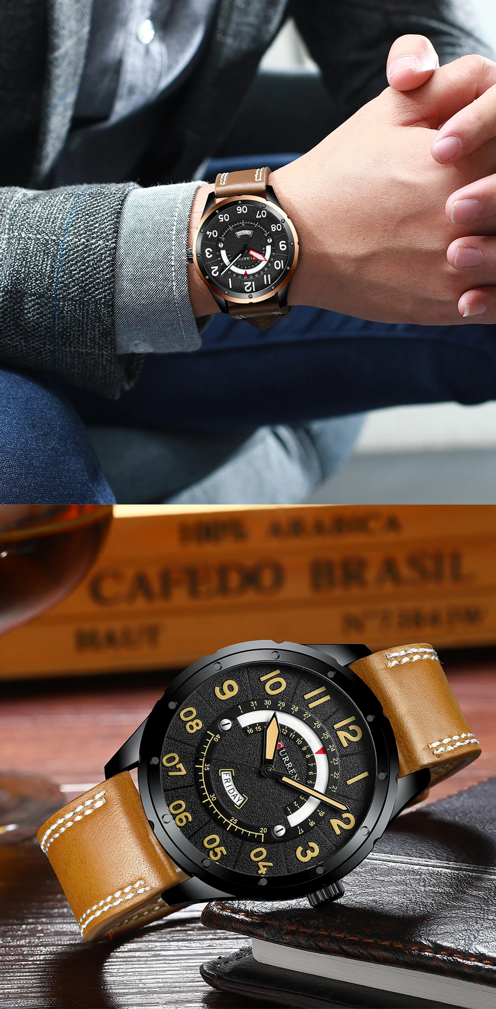 CURREN наручные часы мужские s лучший бренд роскошные часы мужские модные повседневные кожаные часы с календарем для мужчин черные мужские часы