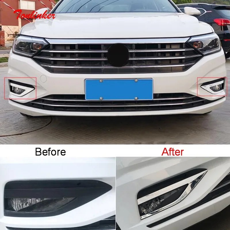 Наклейки Tonlinker для внешней передней противотуманной фары чехол Volkswagen Jetta MK7 2019 20