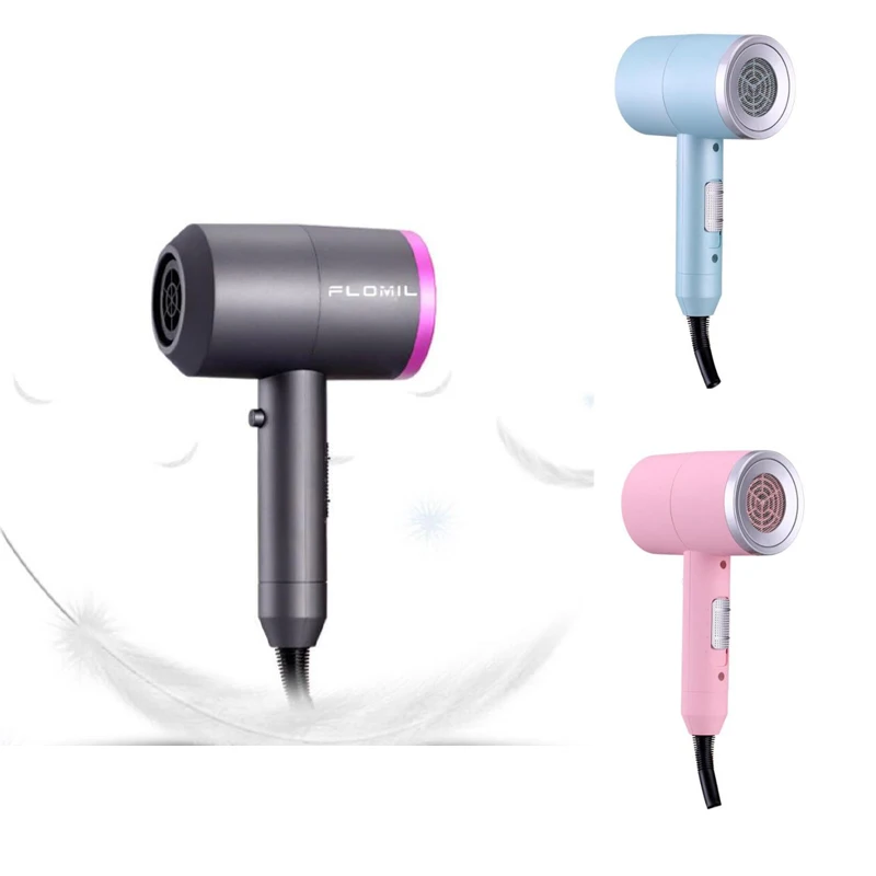 

New 1400W Supersonic Constant Temperature Control Ion Hair Dryer Household Hammer Large Power Fuchsia Hair Repairing Hairdryer