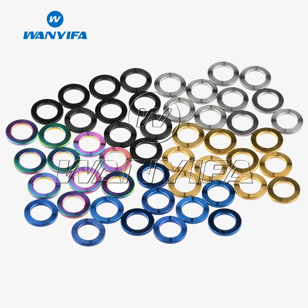 Arruelas Planas para Haste de Freio Parafusos de Titânio Preto Ouro Azul Normal ti m5 Grau 10 Pcs por Lote