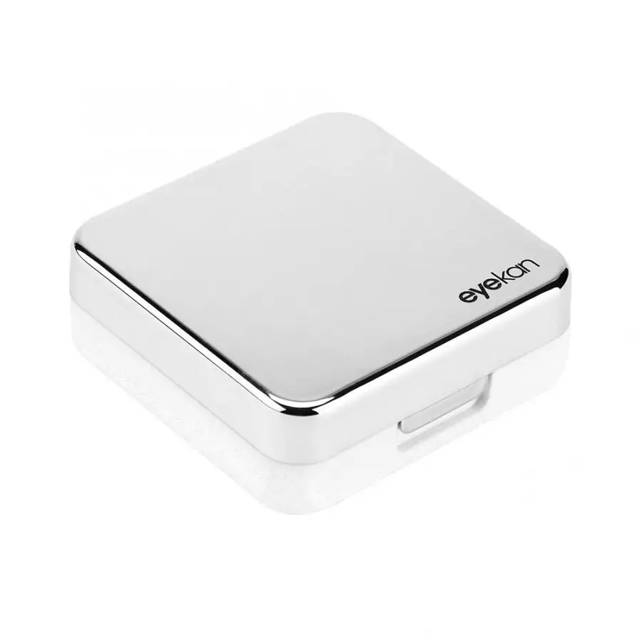 Silver Чехол для контактных линз, контейнер, держатель, комплект для ухода за глазами, набор с зеркалом, мини цветные контактные линзы, коробка для глаз, контейнер для контактных линз - Цвет: Silver